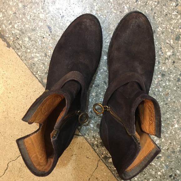 Italian brown suede ankle boots/ Florentini + Baker - Picture 8 of 8